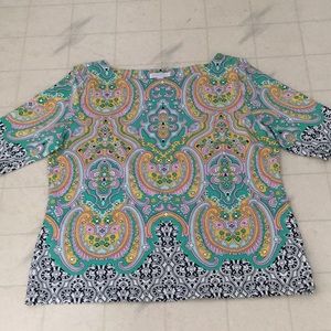 Charter Club paisley summer blouse